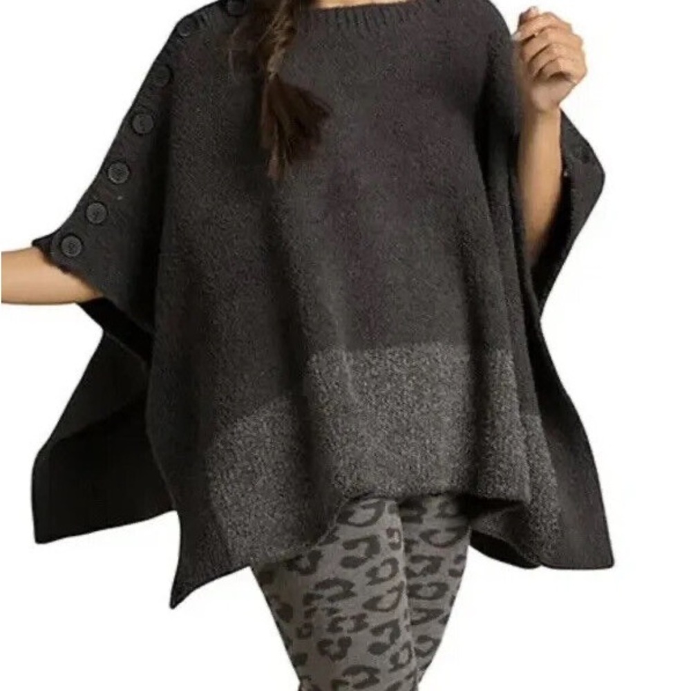Barefoot Dreams Poncho Cape Grey